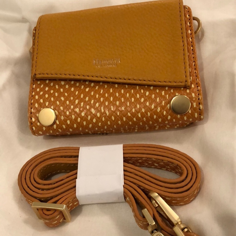 HAMMITT OLIVER SHOULDER BAG in Apricot Tan NWT + LEVY WALLET/CB NWOT - Picture 11 of 16